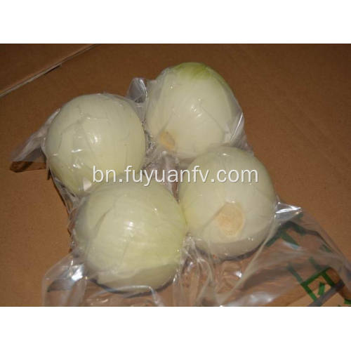 তাজা হলুদ পেঁয়াজ peeled